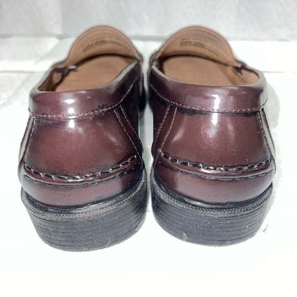 Nunn Bush Kent Men's Moc Toe Penny Loafer Burgundy Leather Dress Shoes Size 9.5M - Picture 4 of 11